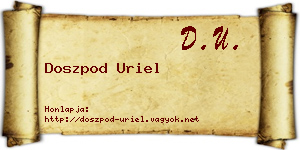 Doszpod Uriel névjegykártya